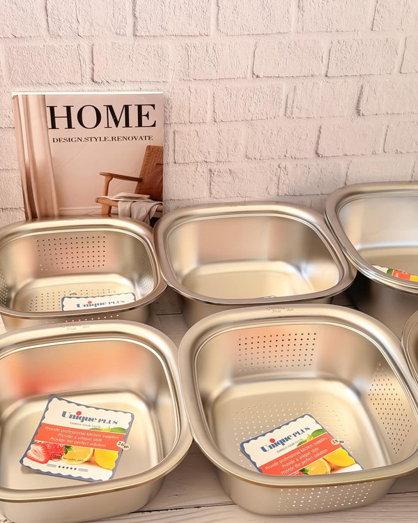 آبکش و لگن استیل