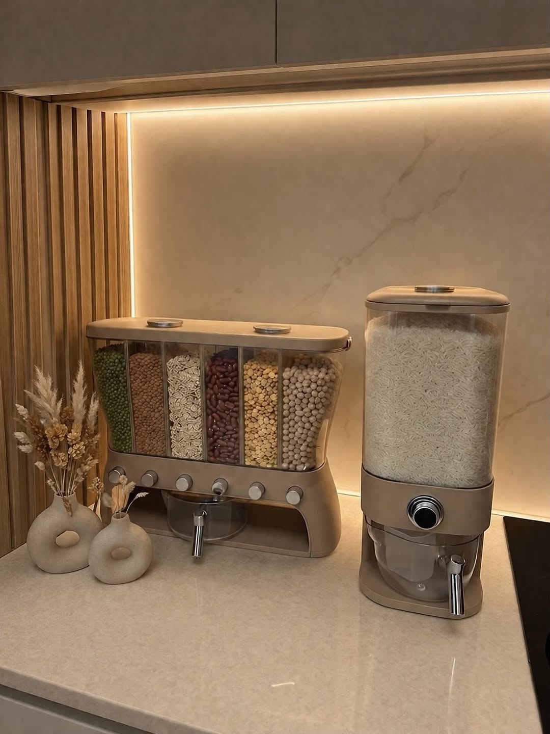 جای برنجی و حبوباتی موکا و مشکی