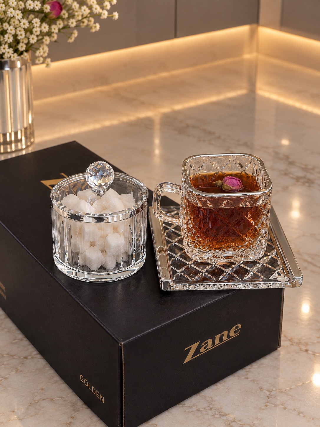 استکان نعلبکی و قندان